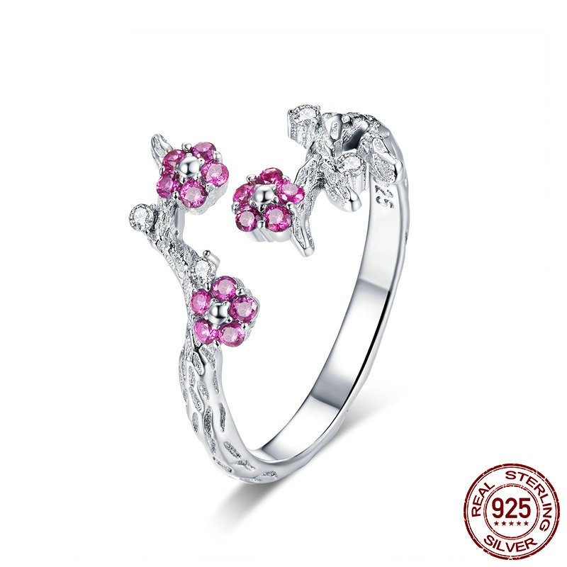 S925 Silver Flower Ring Image 2