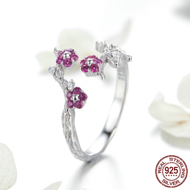 S925 Silver Flower Ring Image 3
