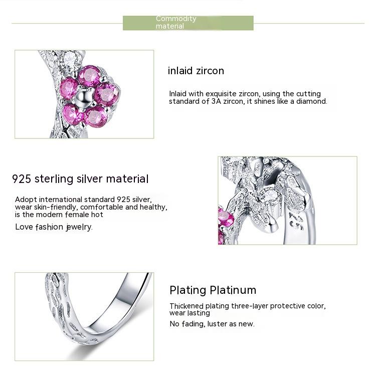 S925 Silver Flower Ring Image 6