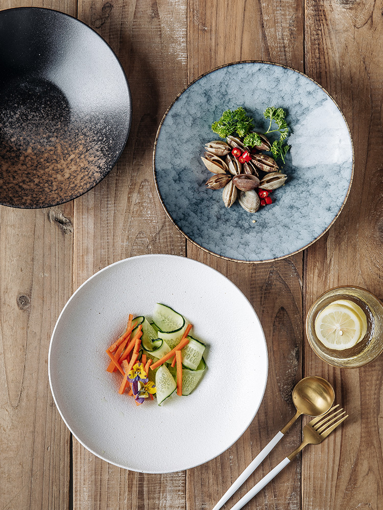 Japanese Ceramic Bamboo Hat Salad Bowl 4
