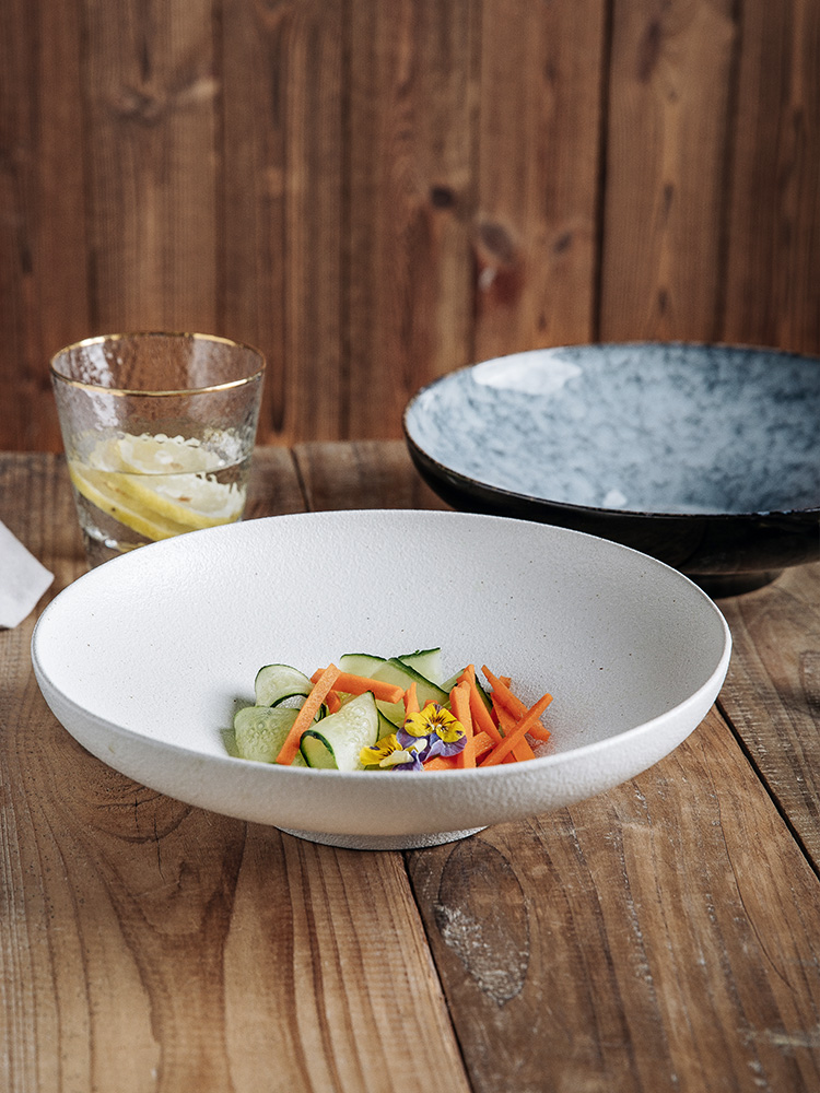 Japanese Ceramic Bamboo Hat Salad Bowl 3