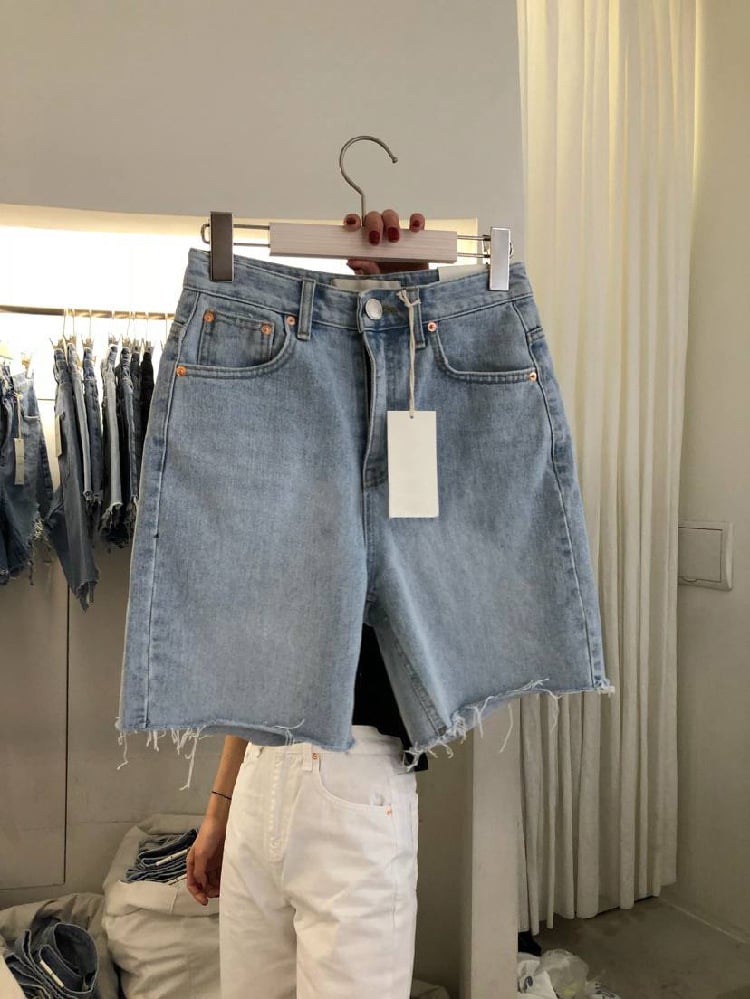 Denim Shorts Image 4