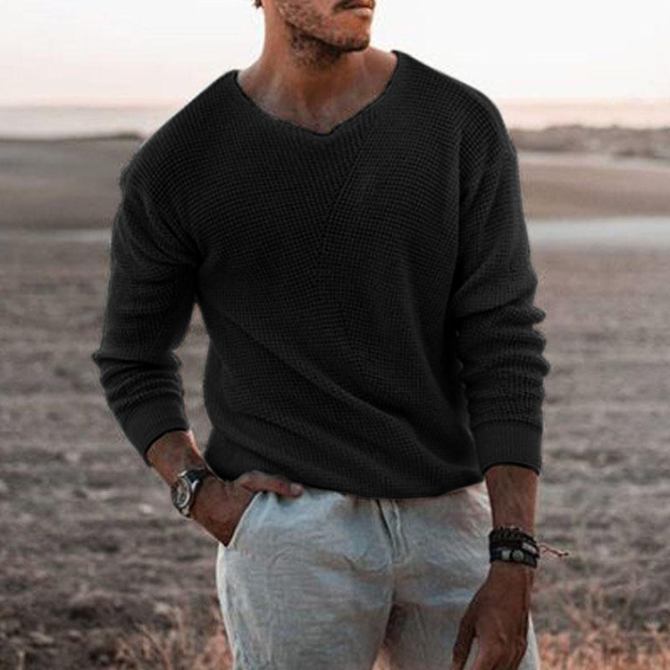 Long-sleeved Round Neck Sweater in White