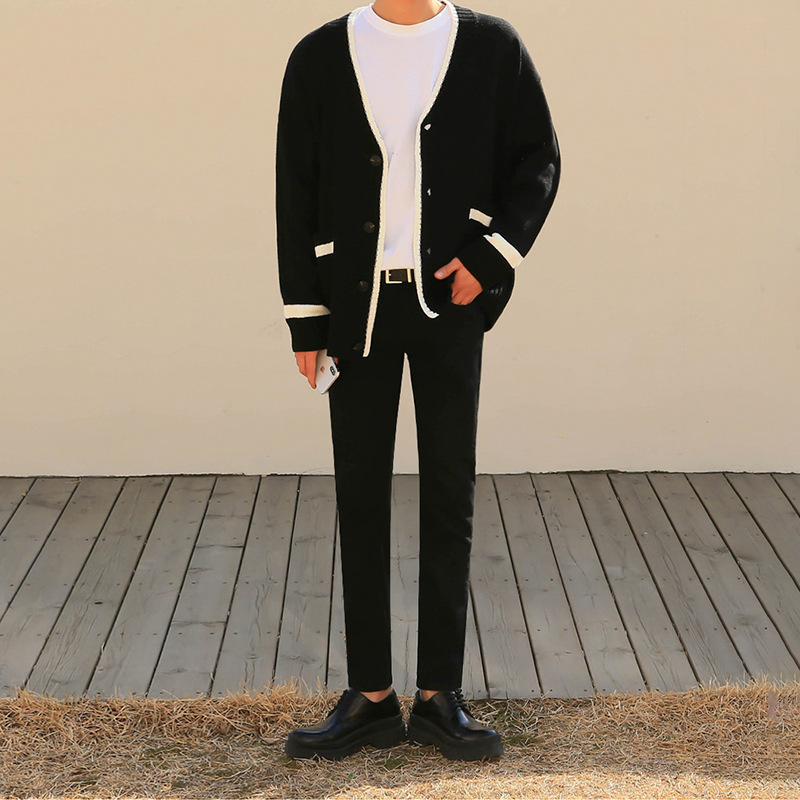 Men's Knitting Loose Sweater Coat - Image 1