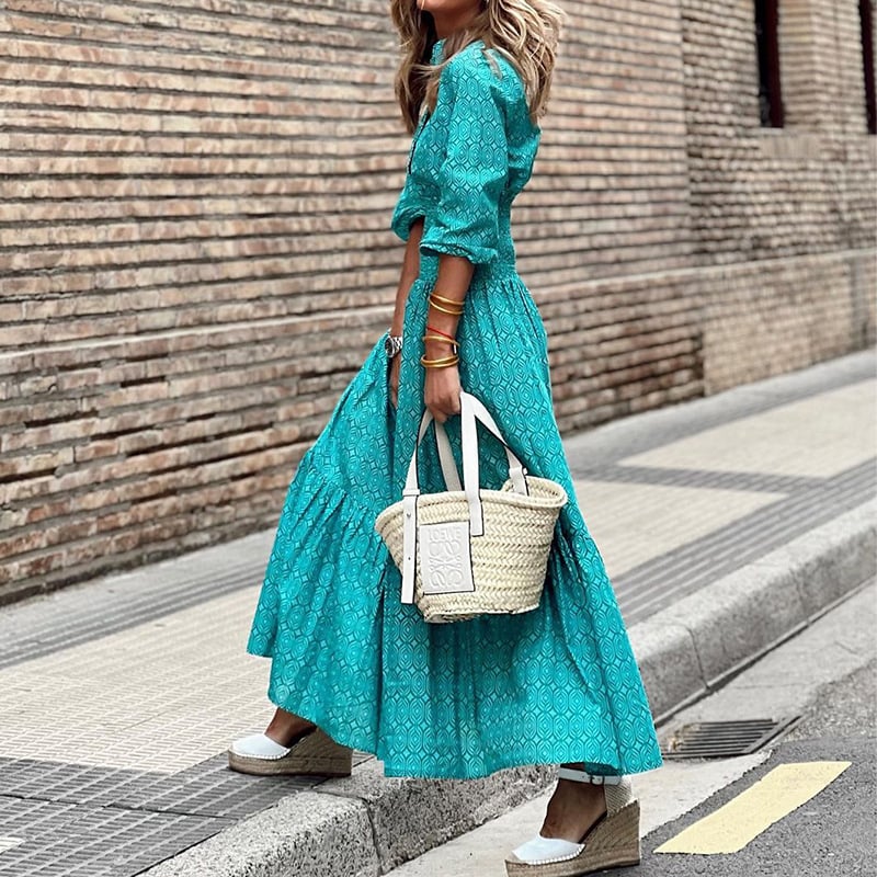 Lady Temperament Crumpled High Waist Dress Image 5