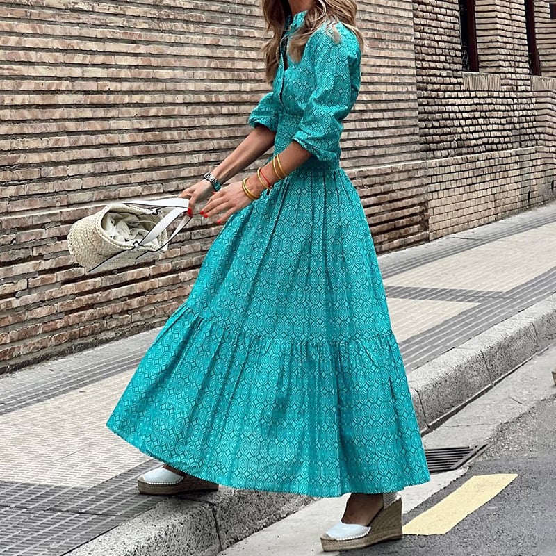 Lady Temperament Crumpled High Waist Dress Image 3