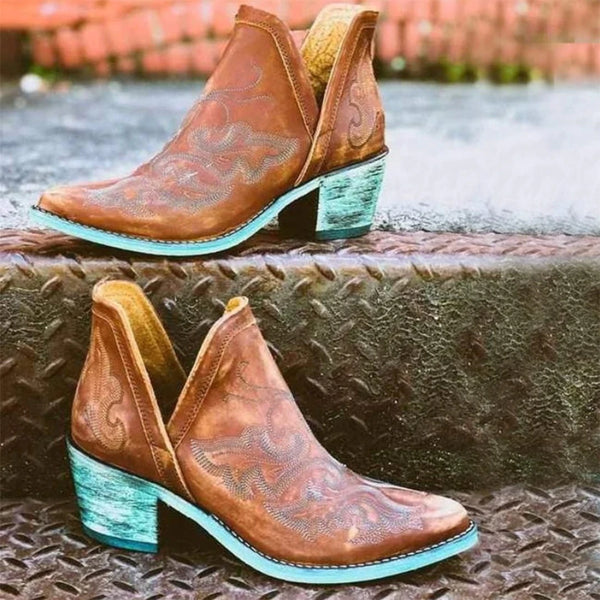 Model Wearing Ankle Boots