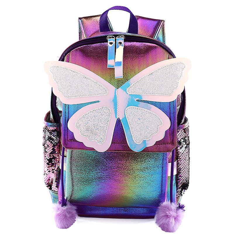 Sequined Butterfly Cute Backpack 2