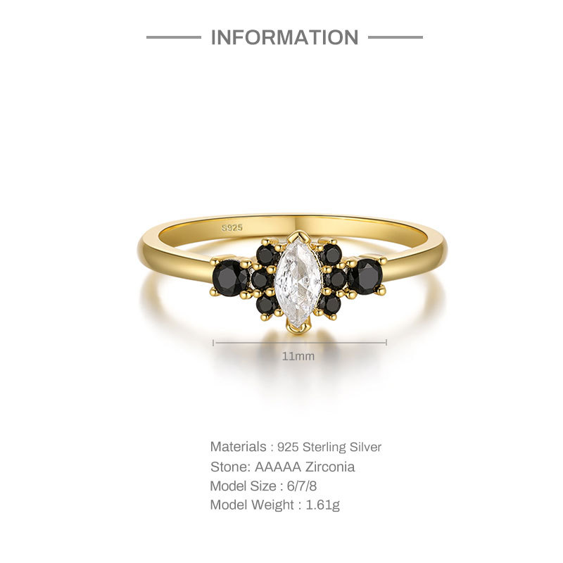 Sterling Silver Round Diamond Ring 5