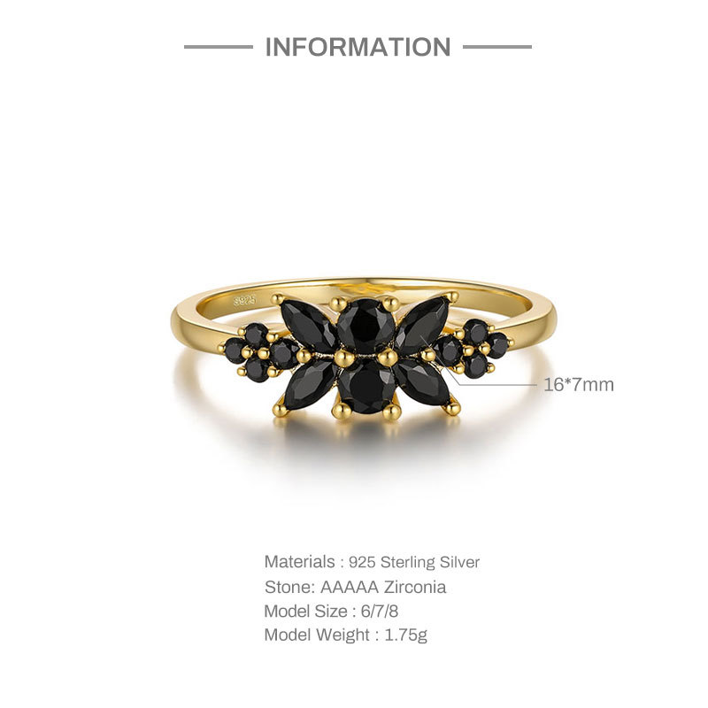 Sterling Silver Round Diamond Ring 7