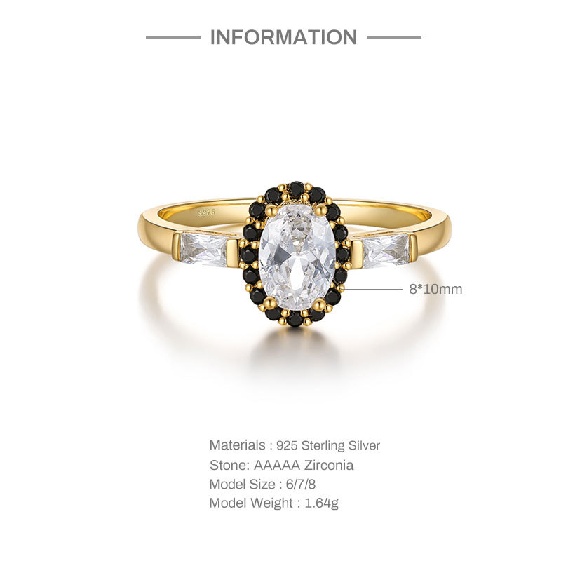 Sterling Silver Round Diamond Ring 8