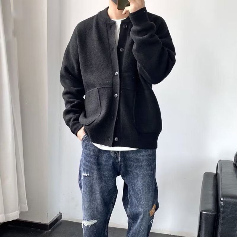 Japanese Wool Cardigan in action