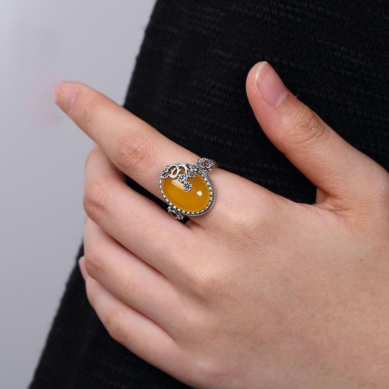 Elegant ring on display
