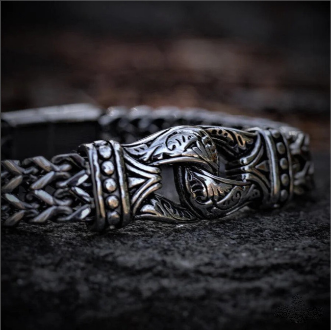 Men's Vintage Engraving Titanium Steel Bracelet 2