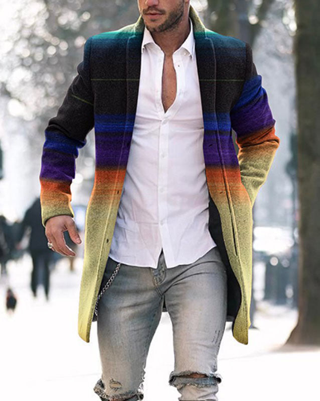 Men's Woolen Coat - Style View