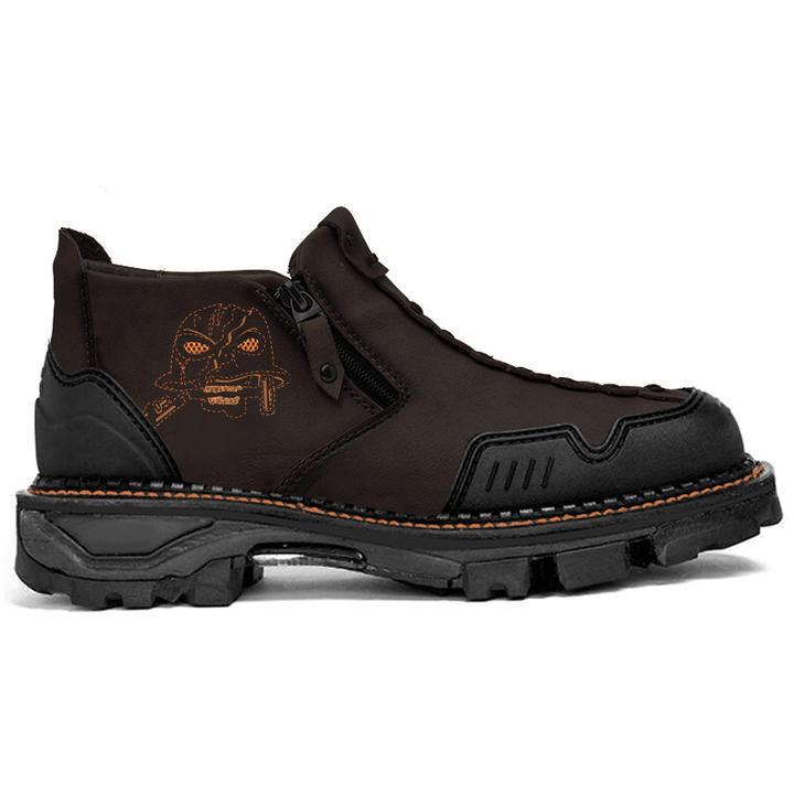Men's Fashion Halloween Skull Booties 8