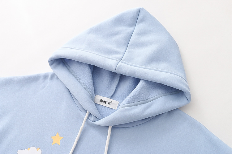 Cartoon Love Bear Print Hoodie Image 10