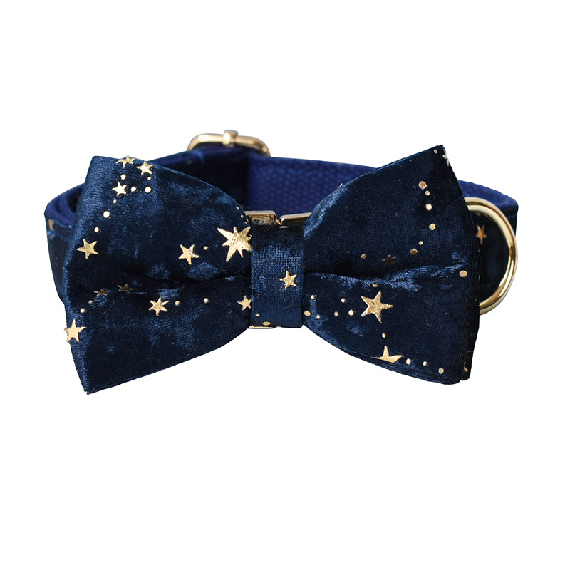 Blue Star Flannel Gold Buckle Dog Ring Image 6