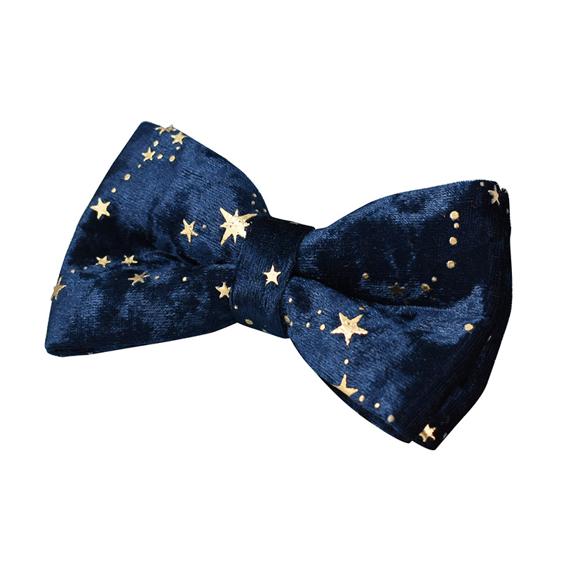 Blue Star Flannel Gold Buckle Dog Ring Image 3