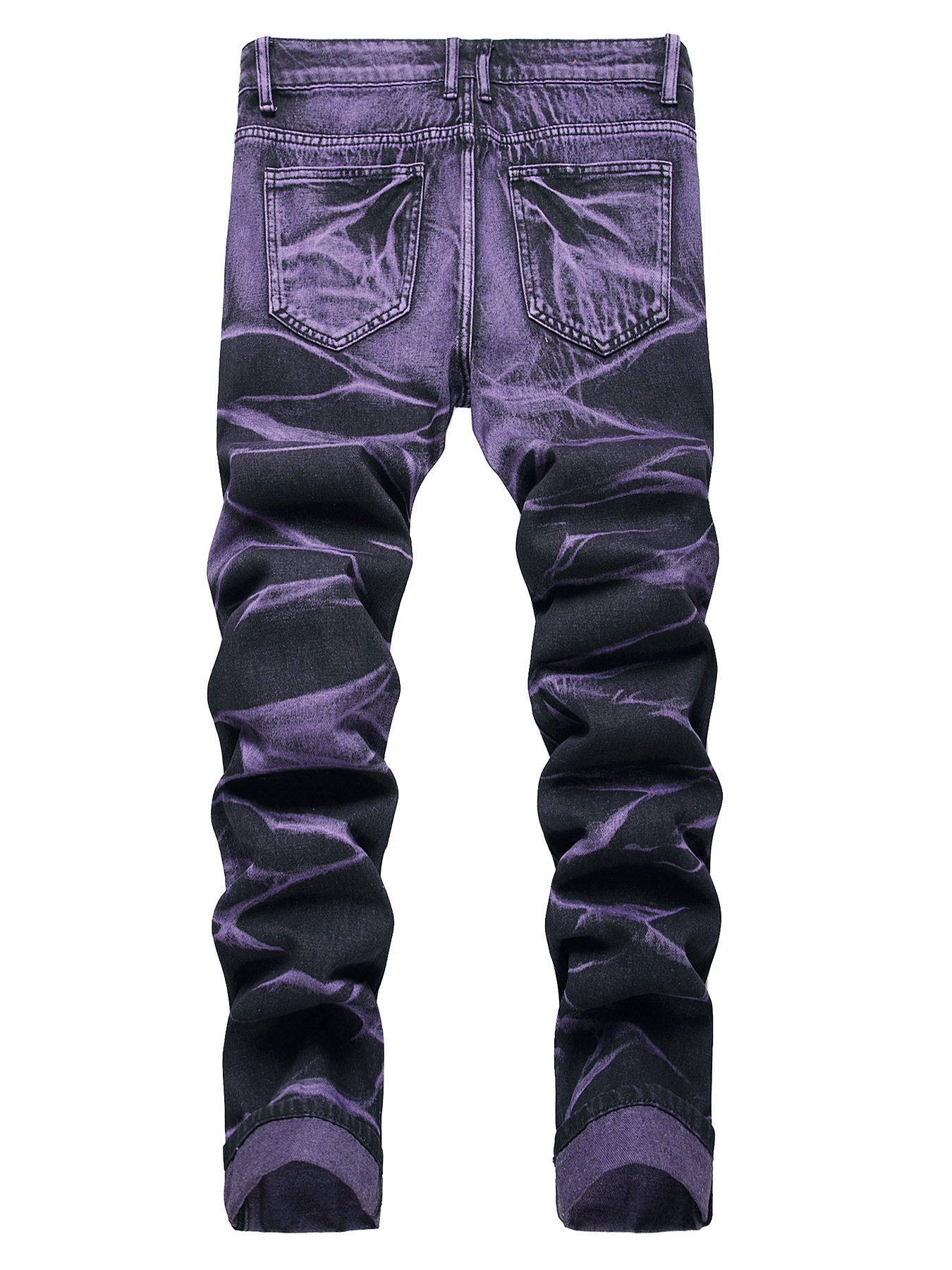 Close-up of Ripped Detail on Denim Trousers