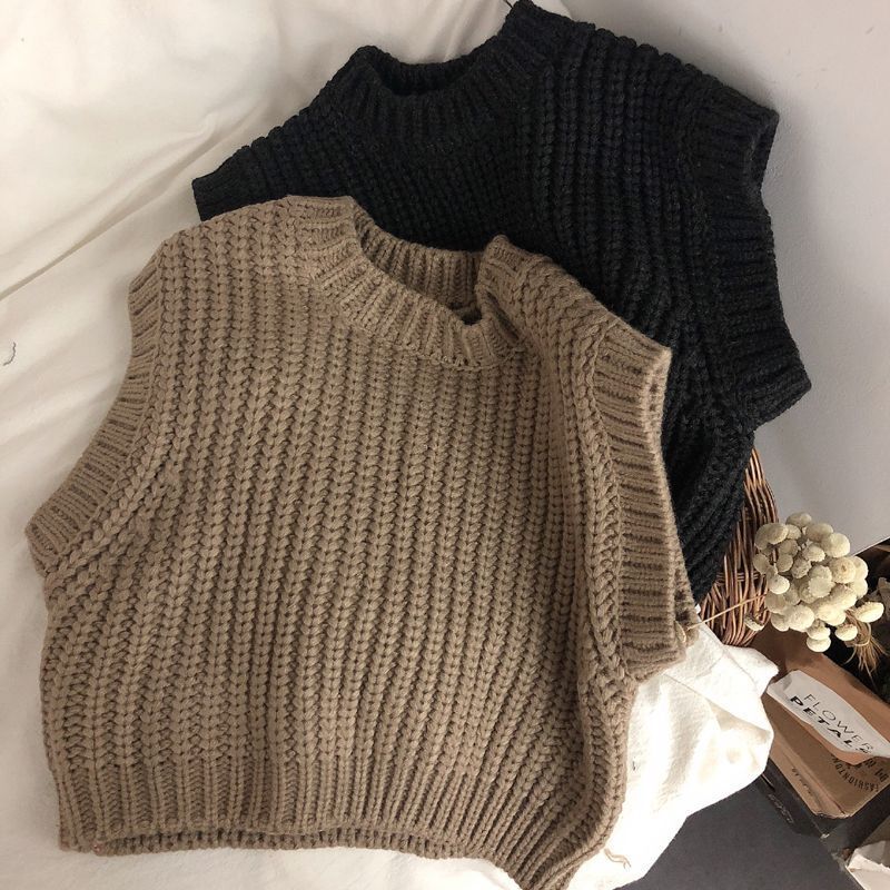 Coffee Brown Wool Vest