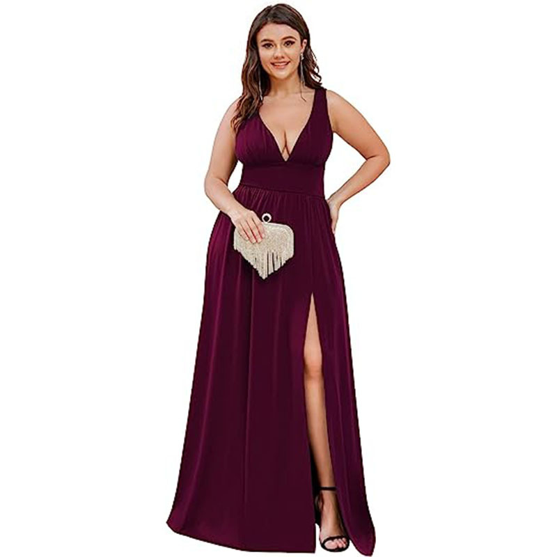 Deep V-neck Sleeveless Large Swing Dress 7