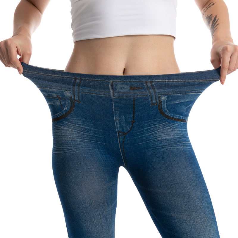 Stylish Women's Faux Denim Leggings