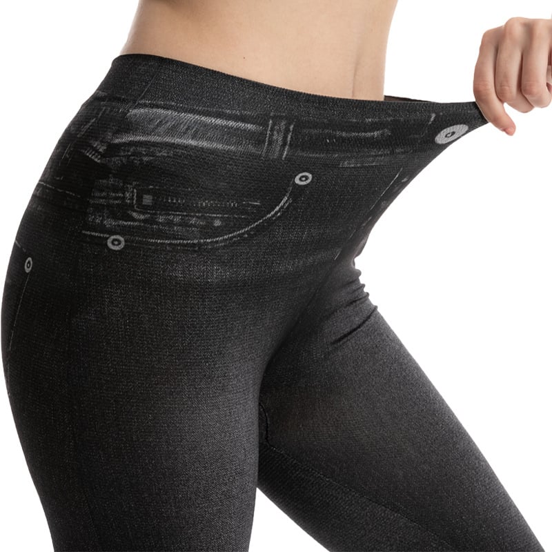 Comfortable Women's Faux Denim Leggings