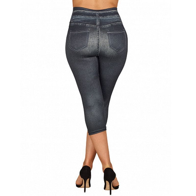 Women's Faux Denim Leggings in action