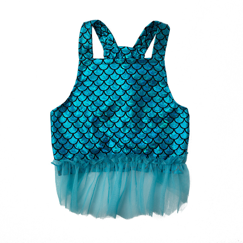 Cute Dog Wearing Fish Scale Skirt