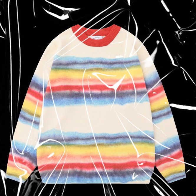 Rainbow Sweater Side View