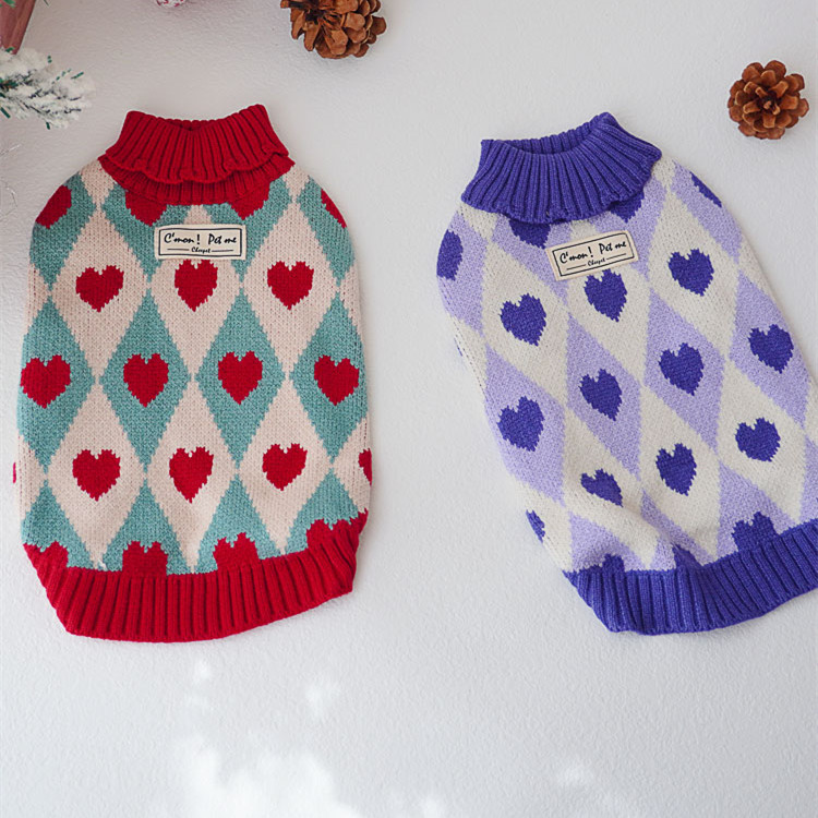 Christmas Rhombus Love Sweater - Image 4