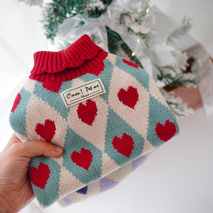 Christmas Rhombus Love Sweater - Image 3