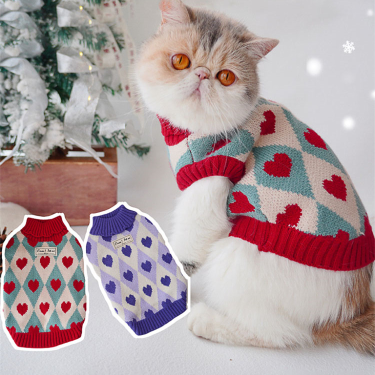 Christmas Rhombus Love Sweater - Image 7