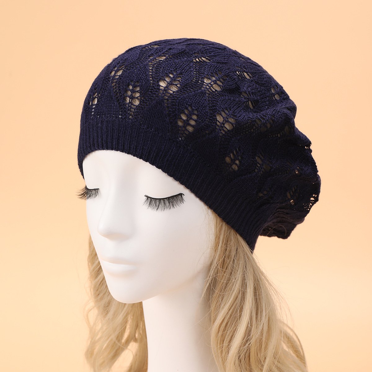 White Hollow Breathable Fashion Cap