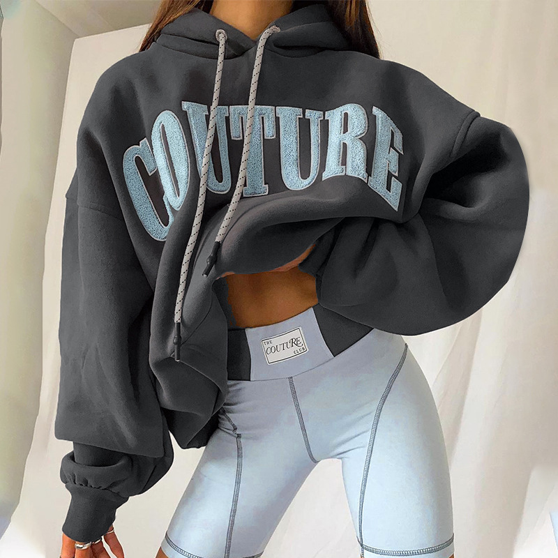 Patched Letter Print Sweatshirt