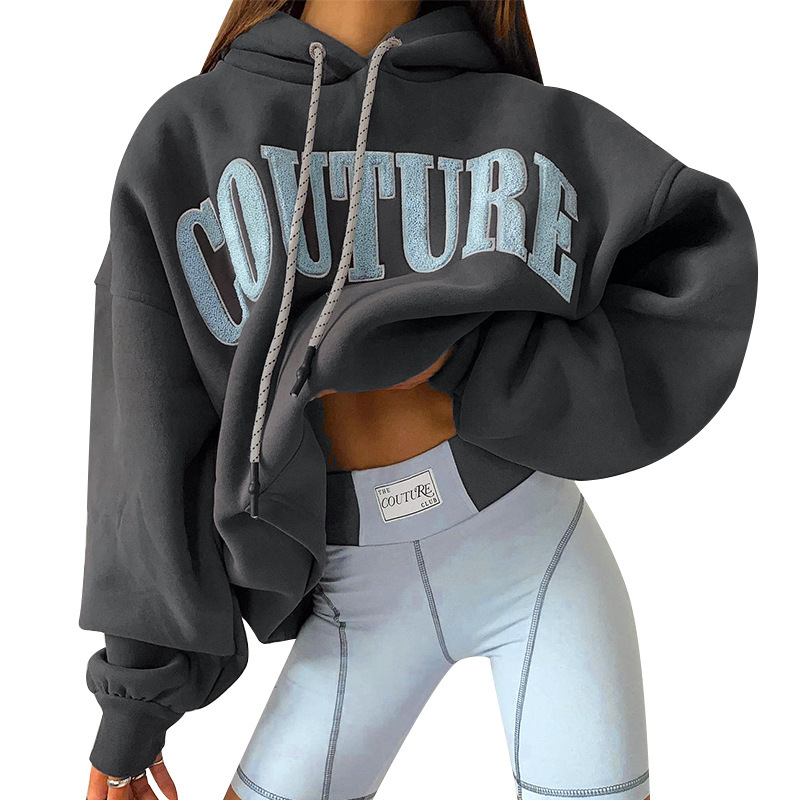 Patched Letter Print Sweatshirt