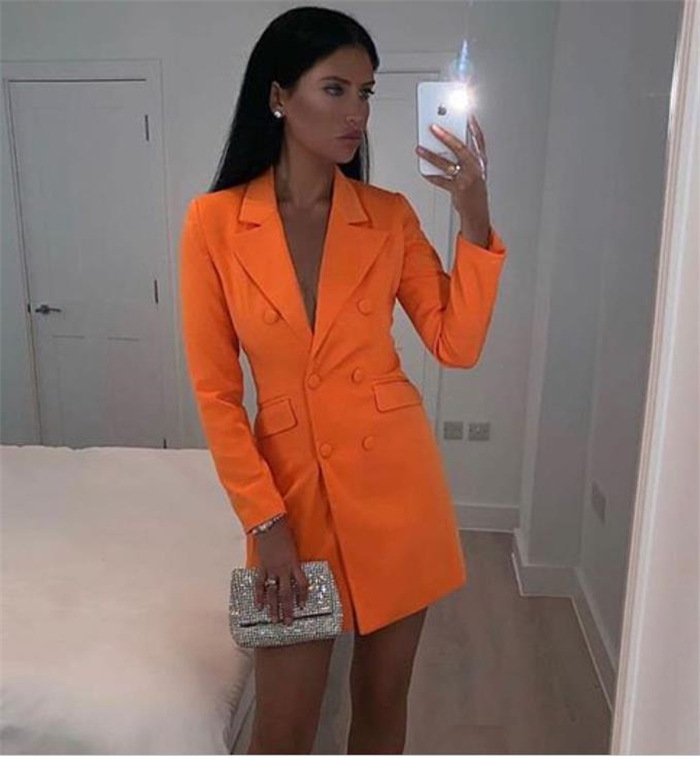 Women's Solid Color Minimalist Suit Jacket Image 5