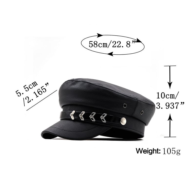 Men And Women Retro Personality Chain Navy Hat