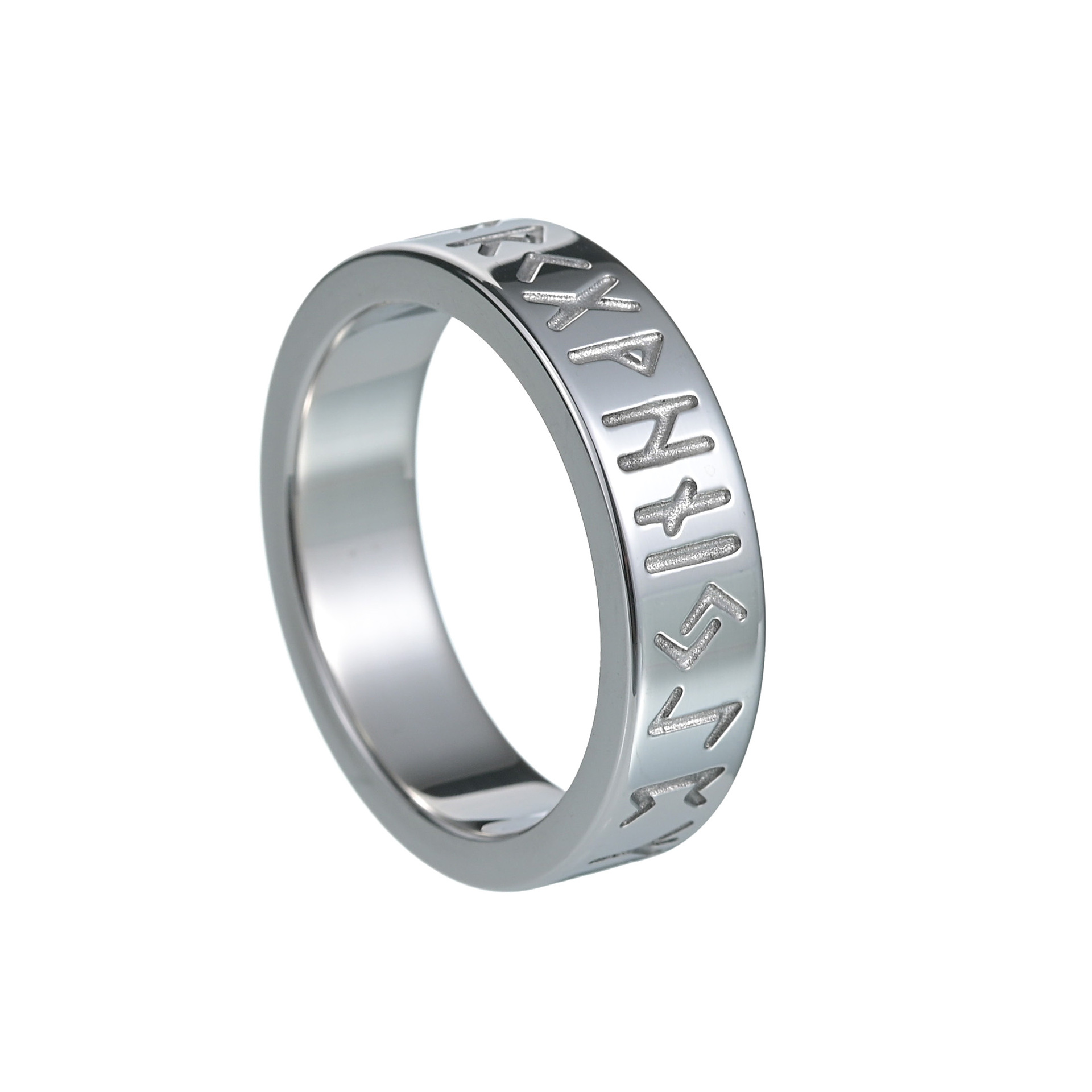 Couple Titanium Steel Ornament Ring 8