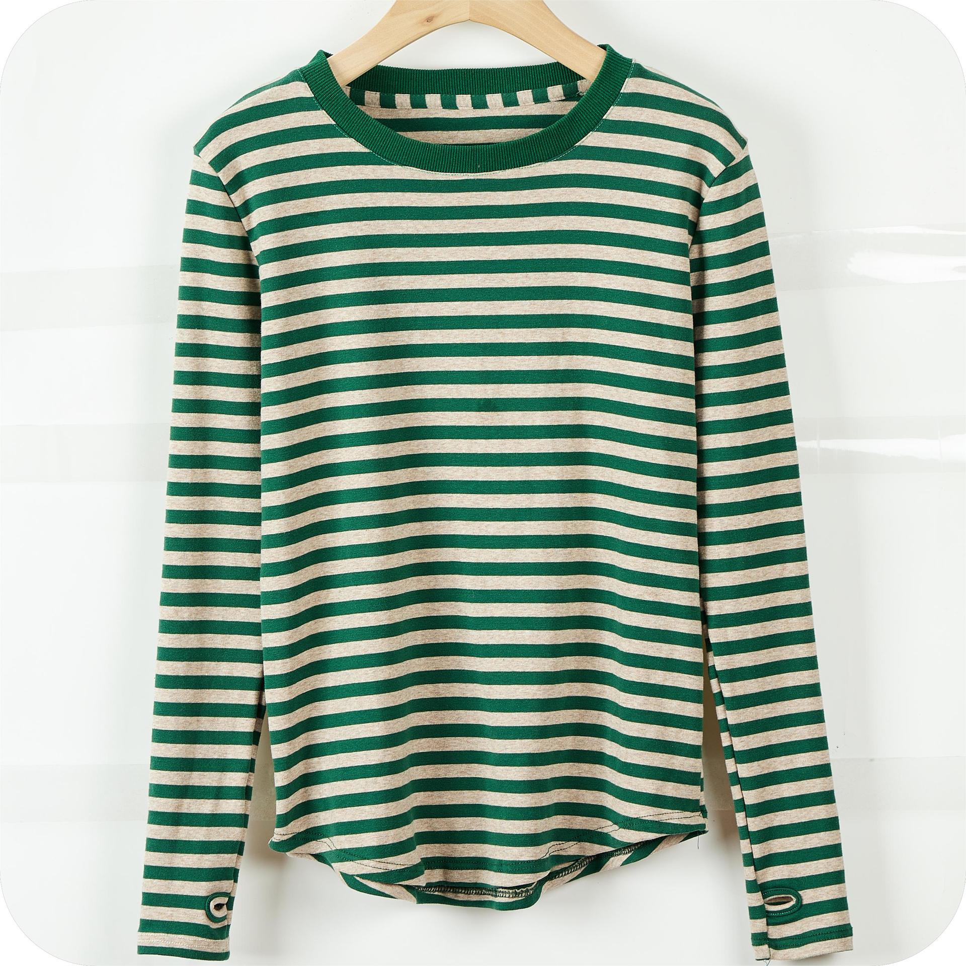 Women in Striped T-shirt