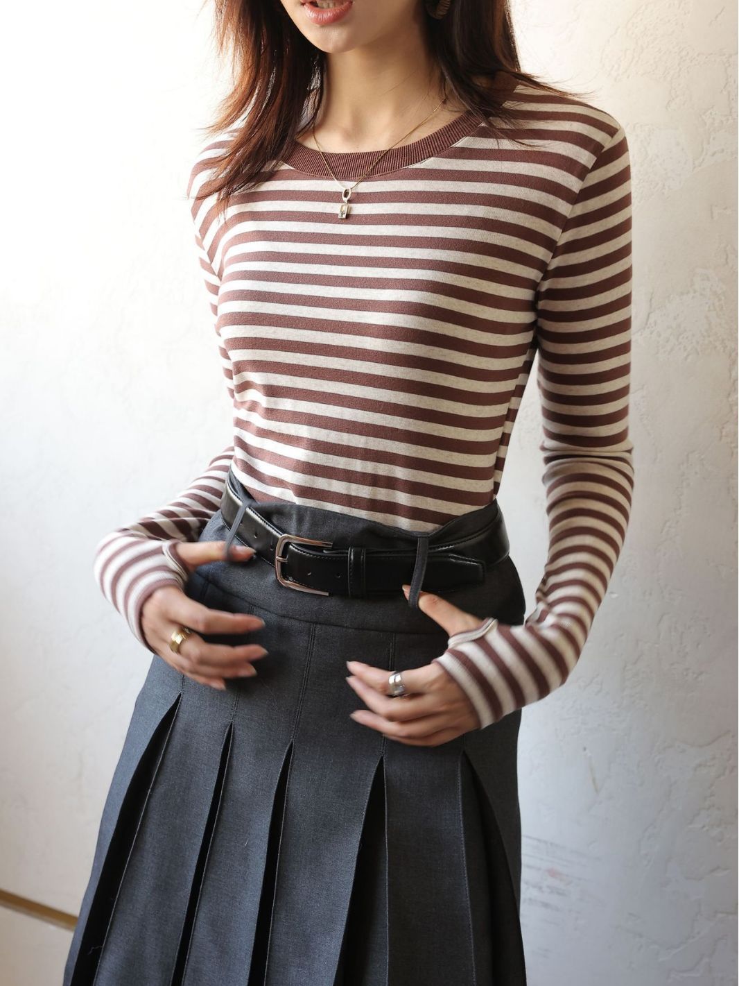 Coffee Striped T-shirt