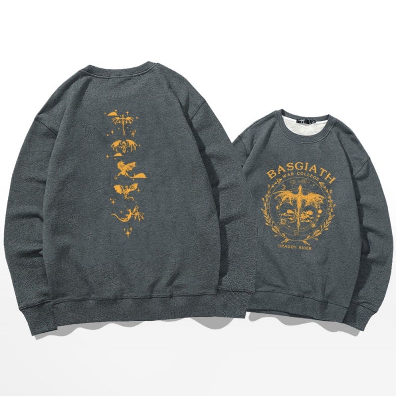 Gold Dragon Fourth Wing Sweatshirt Basgiath - Image 4