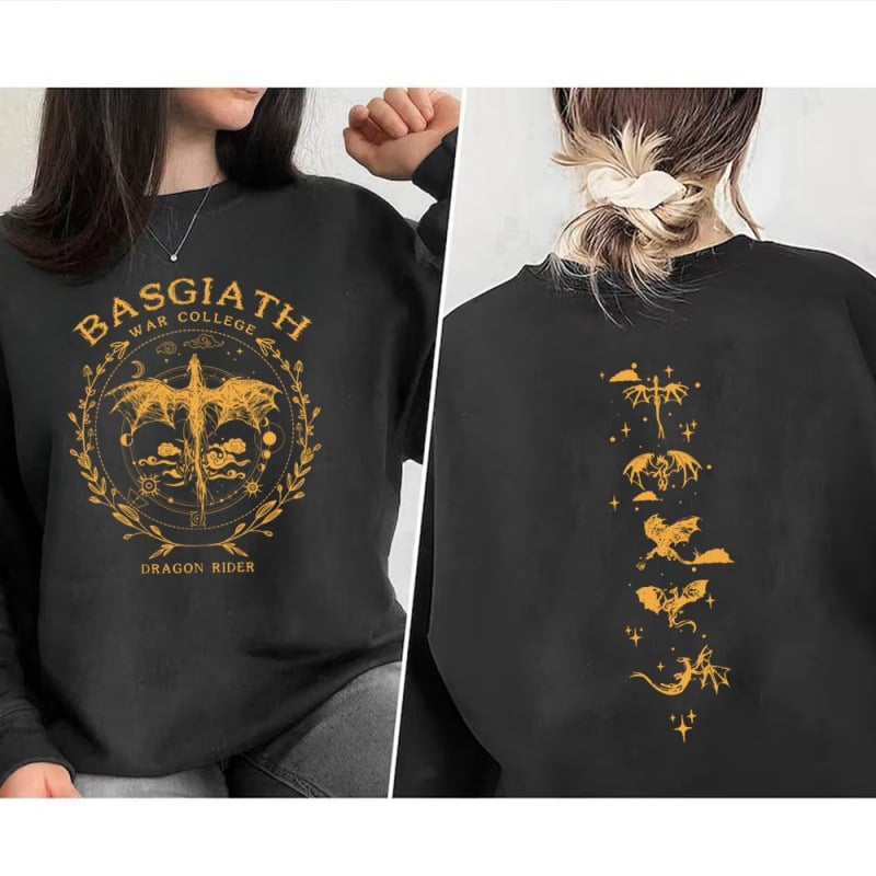 Gold Dragon Fourth Wing Sweatshirt Basgiath - Image 6