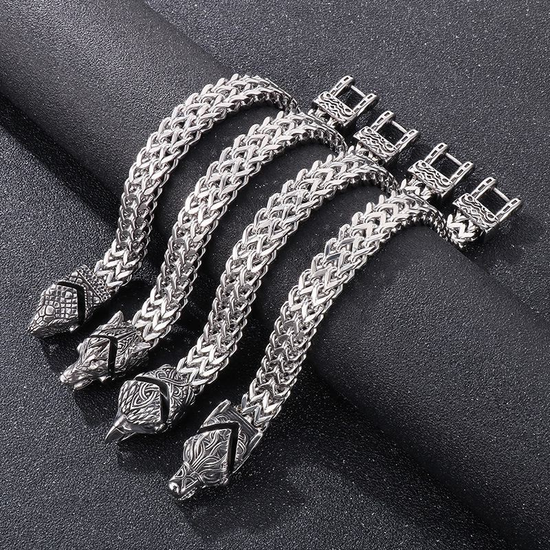 Titanium steel Viking bracelet