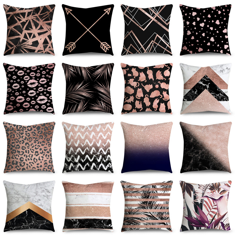 Rose Gold Polyester Pillow Cover - Image 7