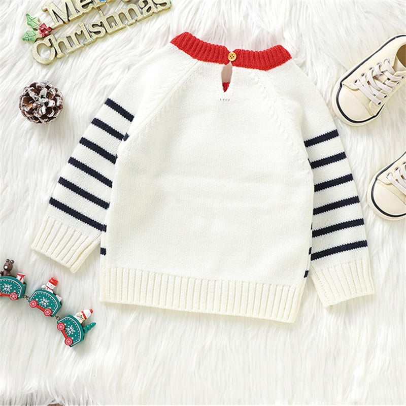 Baby Christmas Cute Santa Claus Jacquard Knitted Sweater Image 2