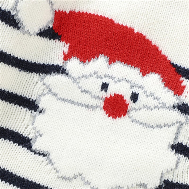 Baby Christmas Cute Santa Claus Jacquard Knitted Sweater Image 3