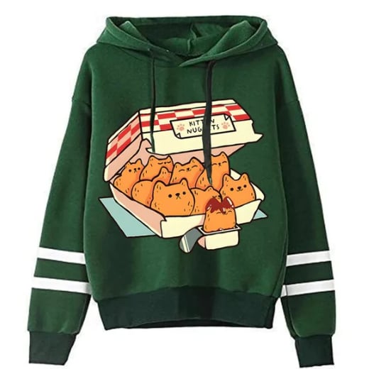 Cat Digital Printing Hoodie Back View