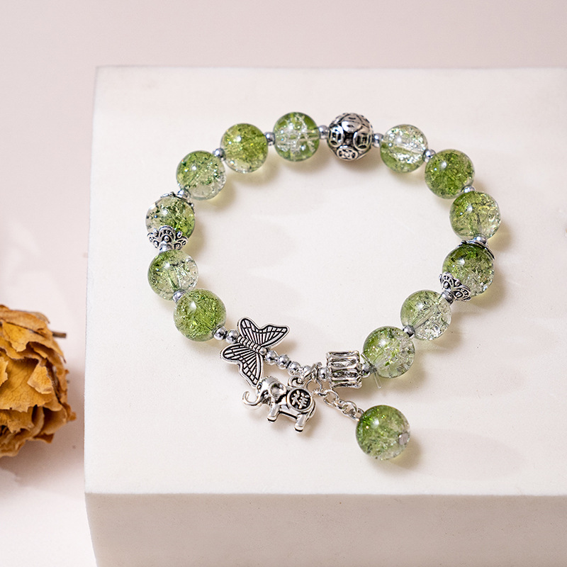 Chinese Style Butterfly Cracked Crystal Bracelet